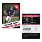 Football Team Trading Card Sport Gift Black Red