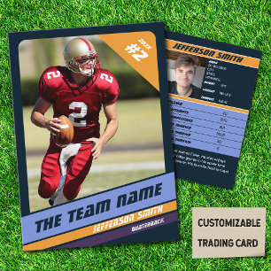Football Team Trading Card Sport Gift Dark Blue