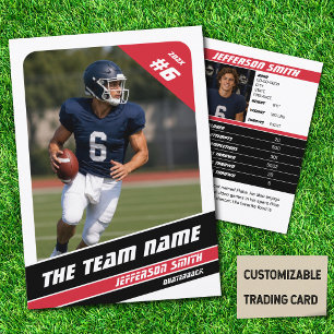 Football Team Trading Card Sport Gifts Idea Red