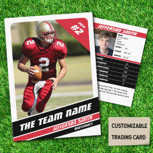 Football Team Trading Card Sport Gifts Idea Red