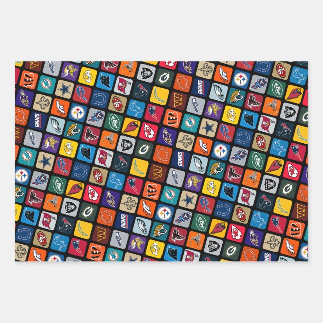 Football Teams Wrapping Paper (Front)