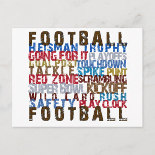 FOOTBALL TERMS POSTCARD