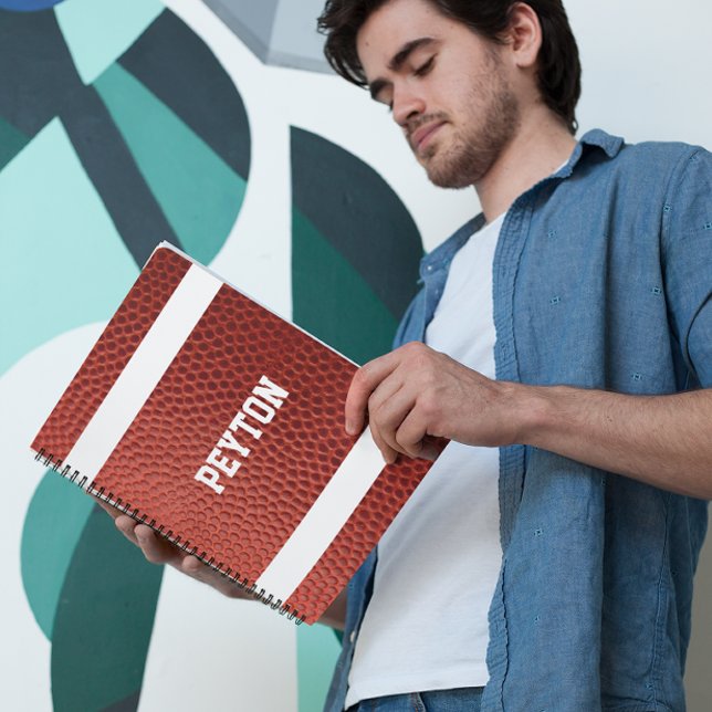 Football Texture Personalised Notebook (Creator Uploaded)