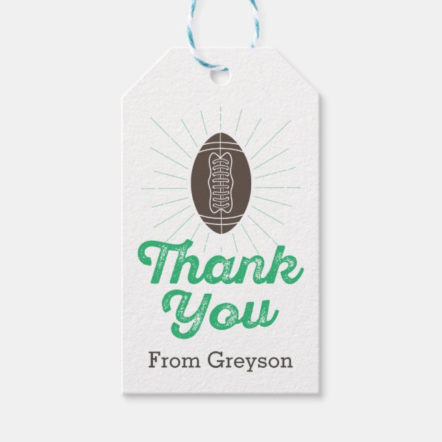 Football Thank You Tag (Front)