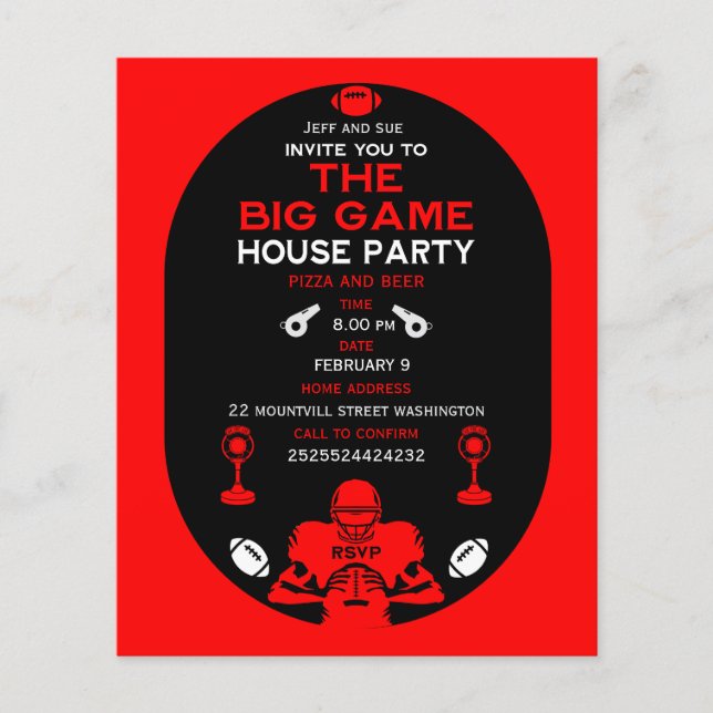 Football The Big Game TV Watch Party (Front)