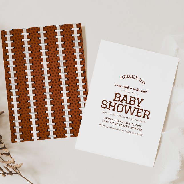 Football Theme Baby Shower Invitation Template (Creator Uploaded)