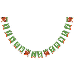 Football Theme Birthday Bunting Flags