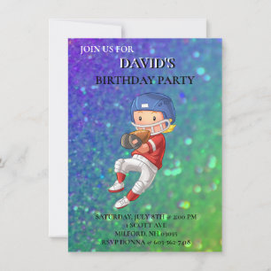 "FOOTBALL" THEME BOYS BIRTHAY INVITATIONS