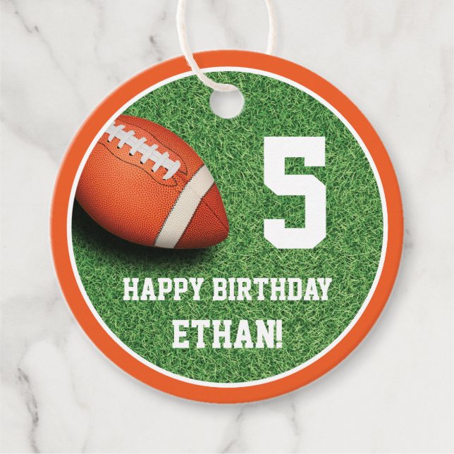 Football Theme Favour Thank you Tag (Front)