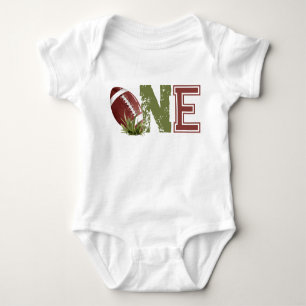 Football Theme First Year Down Birthday Baby Bodysuit