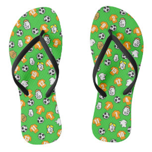 Football Theme Flip Flops in your Club Colours