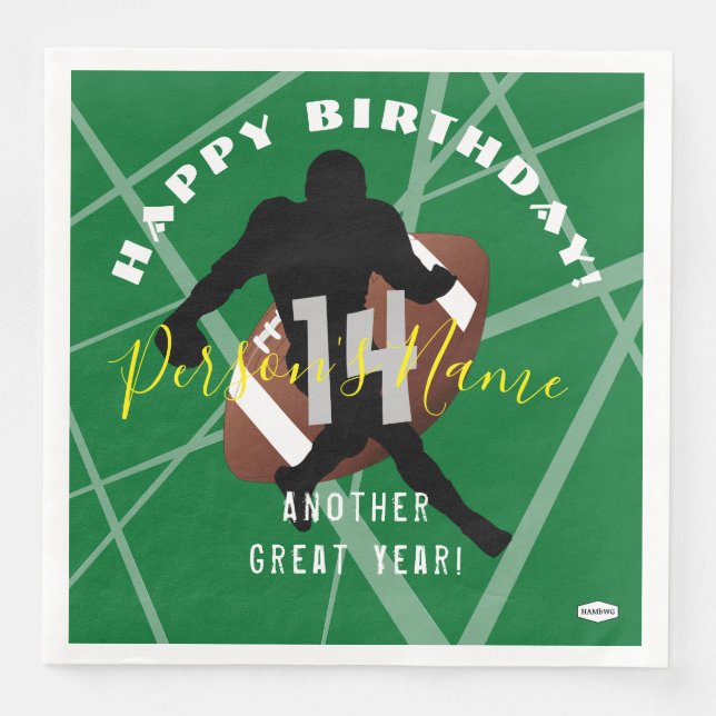 FOOTBALL Theme Paper Napkins HAMbyWG (Front)