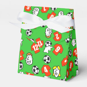 Football Theme with Shirts in Red Favour Box