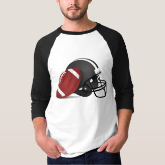 Football Themed Baseball Tee