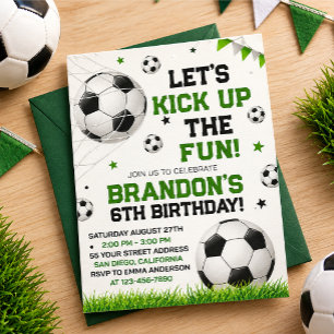 Football-themed birthday invitation