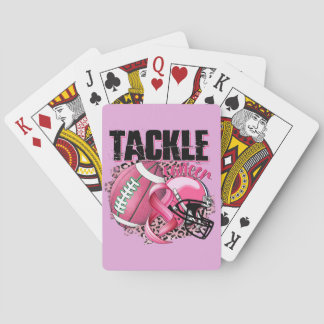 Football-themed Breast Cancer Awareness Playing Cards