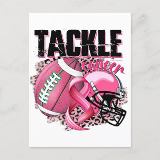 Football-themed Breast Cancer Awareness Postcard