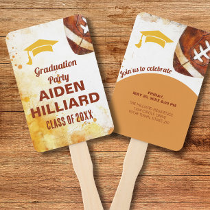 Football Themed Graduation Party  Hand Fan