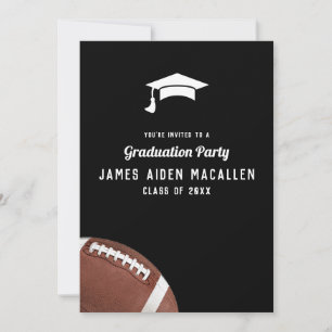 Football Themed Graduation Party  Invitation