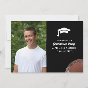 Football Themed Graduation Party Invitation