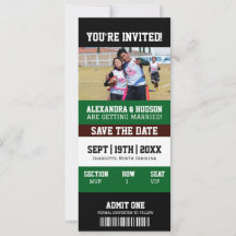 Football Ticket Save The Date