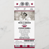 Football Ticket Wedding Invitation
