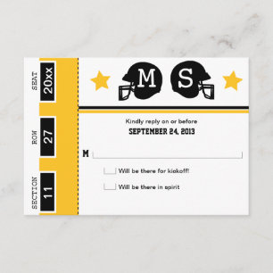 Football Ticket Wedding RSVP