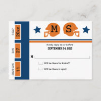 Football Ticket Wedding RSVP