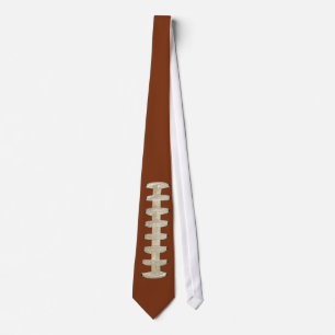 Football Tie, Brown, Laces Tie