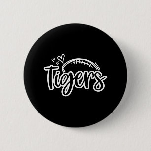 Football Tigers School Sports Fan Team Spirit 6 Cm Round Badge
