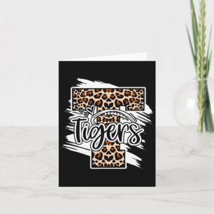Football Tigers School Sports Fan Team Spirit Card