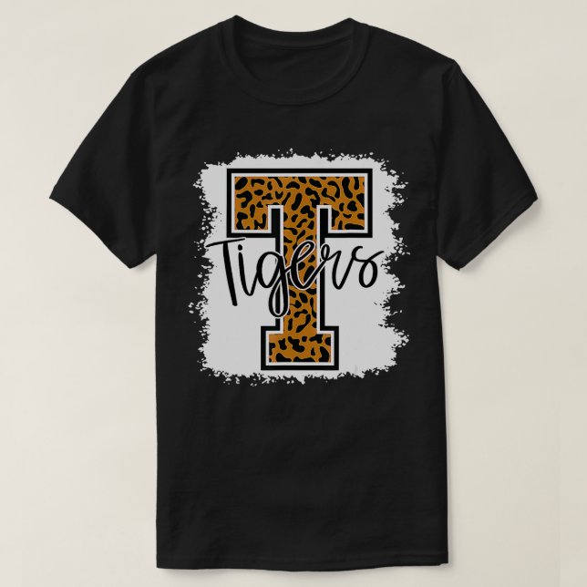 Football Tigers School Sports Fan Team Spirit  T-Shirt (Design Front)