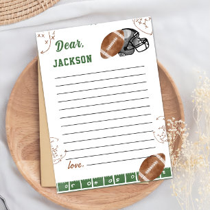Football Time Capsule Note Message Card
