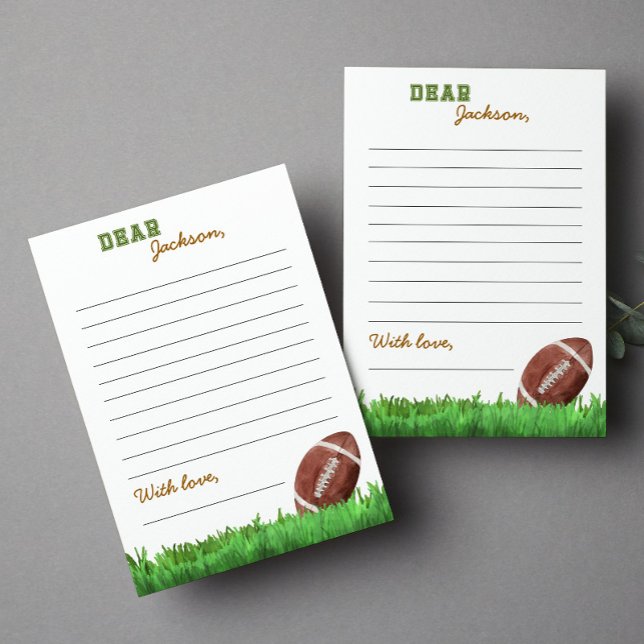 Football Time Capsule Note Message Card (Creator Uploaded)