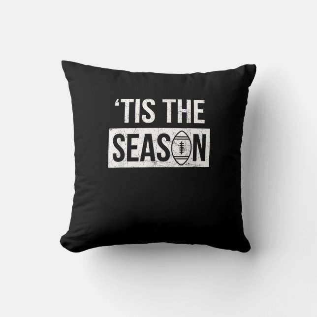 Football Tis The Season Football Season Cushion (Front)
