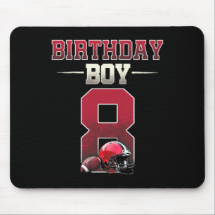 Football Touchdown 8th Birthday 8 Year Old Ready T Mouse Pad