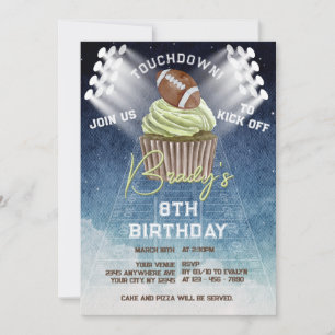 Football Touchdown Birthday Party Invitation