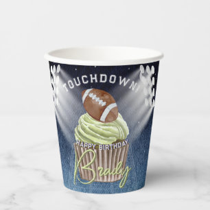 Football Touchdown Birthday Party Paper Cups