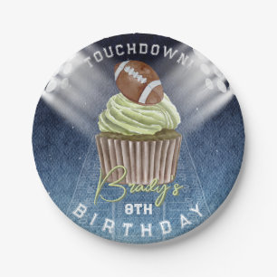 Football Touchdown Birthday Party Paper Plate