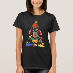 Football Tree Christmas Ornament Funny Xmas Boys C T-Shirt