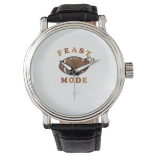 Football Turkey Feast Mode Thanksgiving Retro Vint Watch