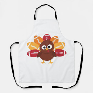 Football Turkey Funny Thanksgiving Oversized T-Shi Apron
