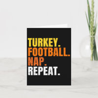 Football Turkey Nap Repeat Pumpkin Happy Thanksgiv