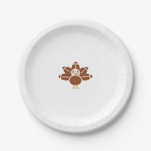 Football Turkey Oversized T-Shirt.png Paper Plate