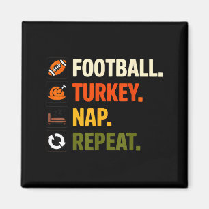 Football Turkey Thanksgiving For Kids Boys Men Magnet