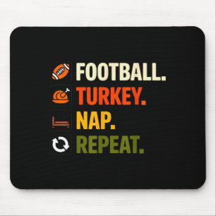 Football Turkey Thanksgiving For Kids Boys Men Mouse Pad