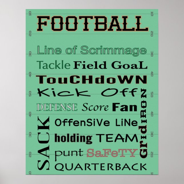 FOOTBALL typography Poster (Front)