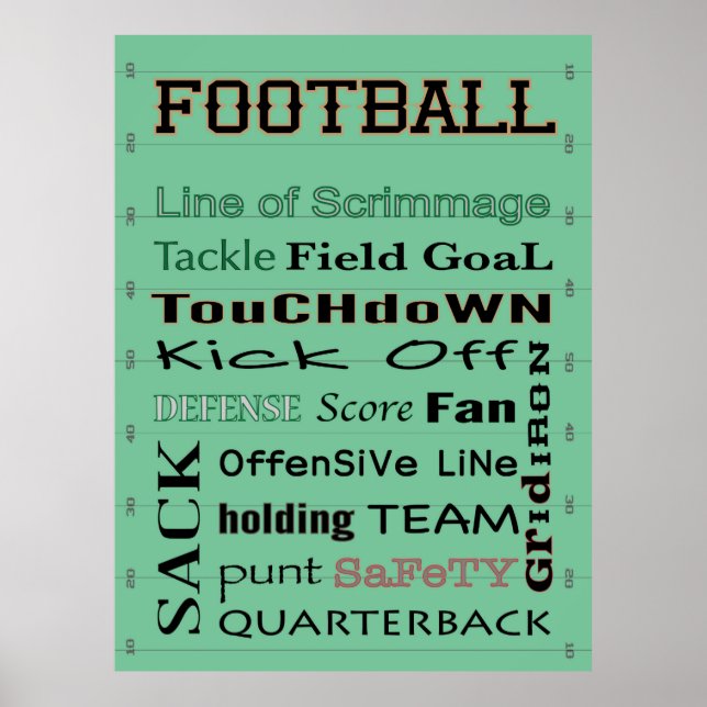 FOOTBALL typography Poster (Front)