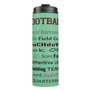FOOTBALL typography Thermal Tumbler