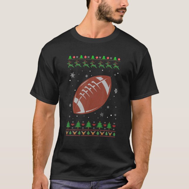 Football Ugly Christmas Sweater Funny Sport Xmas B (Front)